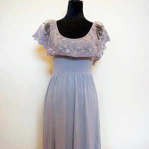 Cotton Lace Accented Dress by Ayla